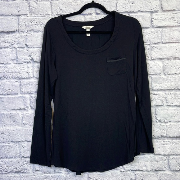 SOMA Long Sleeve Slub Tee Black light weight size M new - Picture 4 of 12